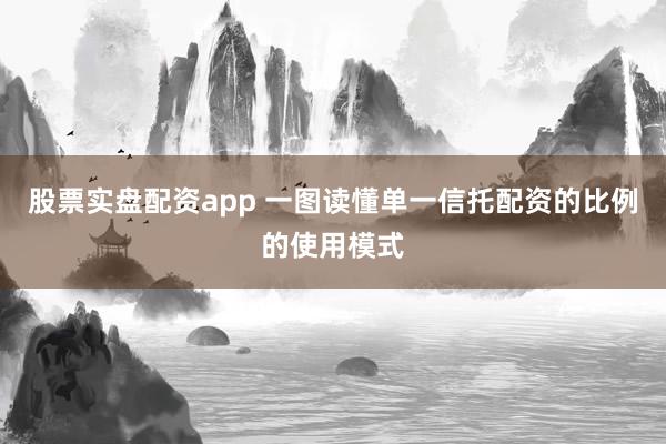股票实盘配资app 一图读懂单一信托配资的比例的使用模式