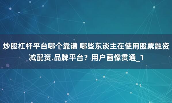炒股杠杆平台哪个靠谱 哪些东谈主在使用股票融资减配资.品牌平台?用户画像贯通_1